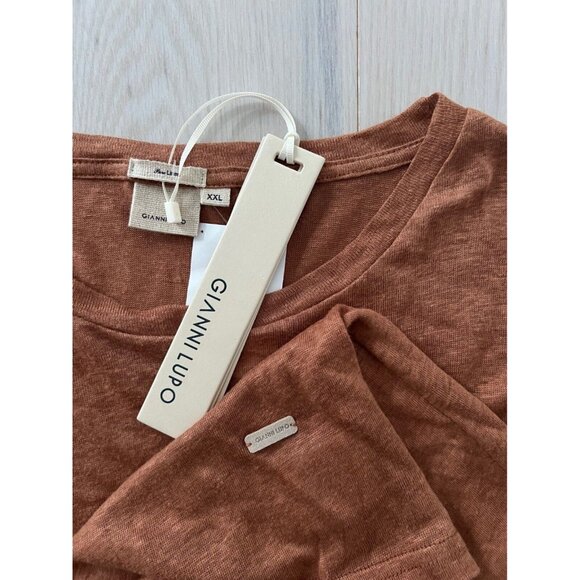 Gianni Lupo Linen Tee Mattone ( XXL ) - Picture 2 of 2